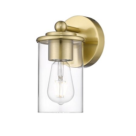 Z-Lite Thayer Vanity, 1-Light, 4.75 In.W x 5.75 In.L x 8.75 In.H, Luxe Gold/Clear 742-1S-LG